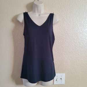 Soft Surroundings Knit Tank Top XS Navy Blue New